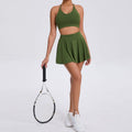 Casual Bra Skirt Running Outfit Breathable Tennis Suit Two-piece Set