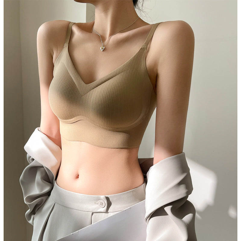 Women's One-piece Bra With Fixed Pads Casual Thin Top