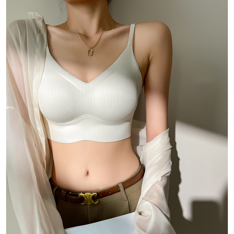 Women's One-piece Bra With Fixed Pads Casual Thin Top
