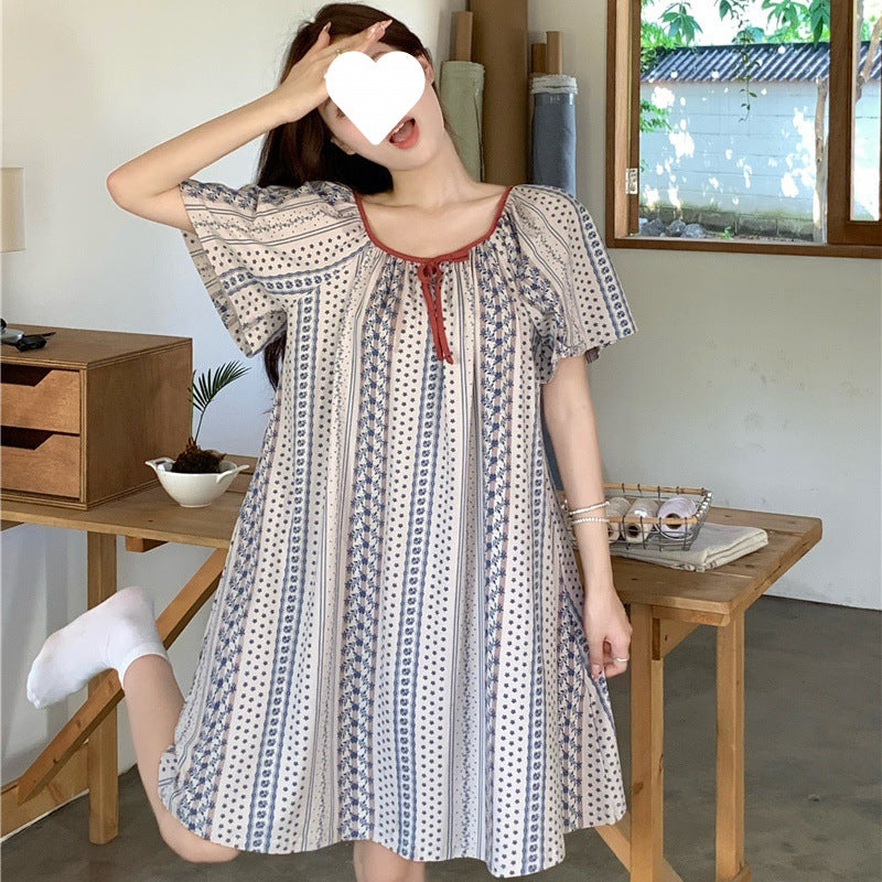 Girly Style Night Dress Summer Ins